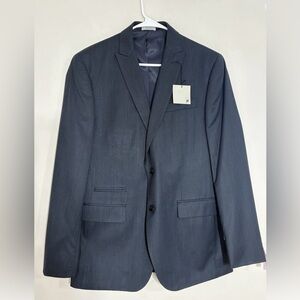 J Ferrar 42R 32X29 Pants Navy Blue Stripe Mens Sport Coat Jacket Pants Suit